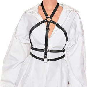 Women's Body Waist Belt Vest Punk Leather Belt For Dresses